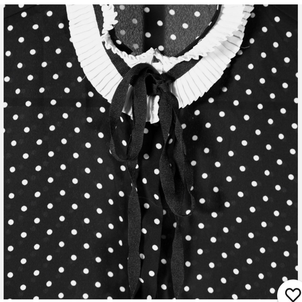 Zara Woman’s Blouse Button Up
Black and White Polka Dot